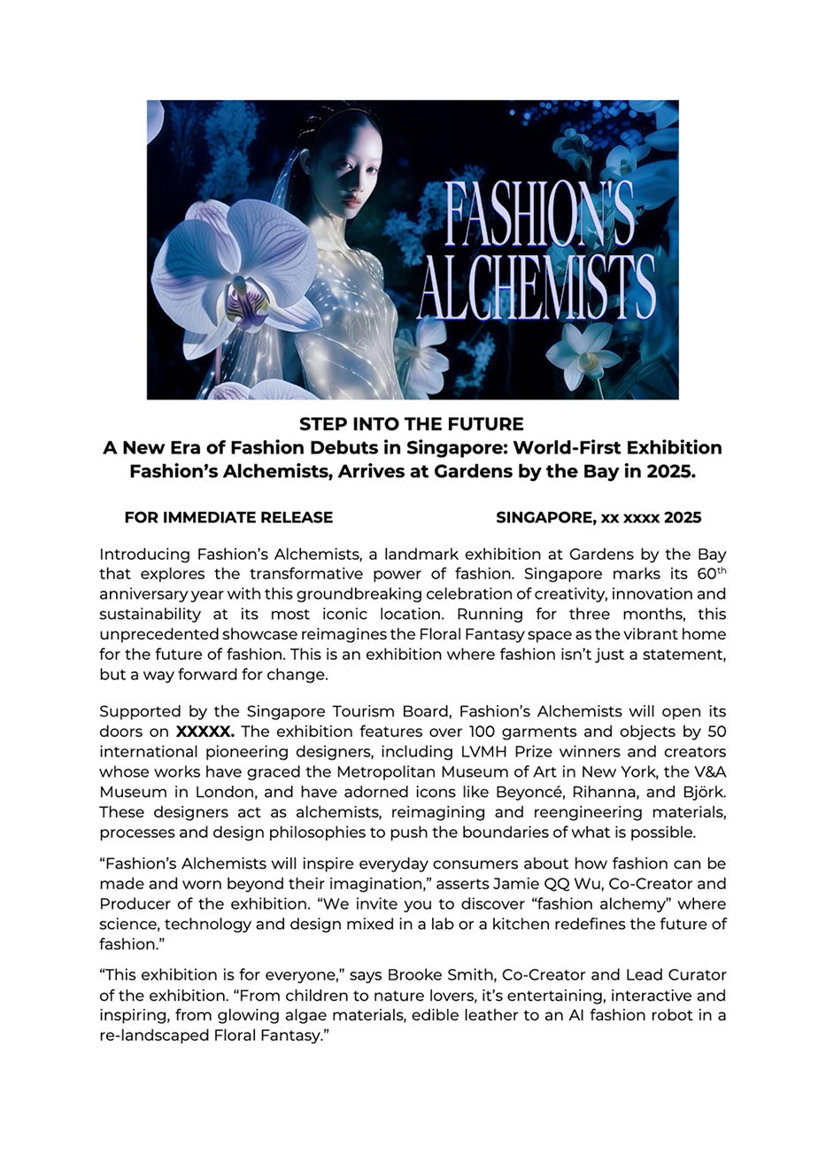 Fashion's Alchemists press release