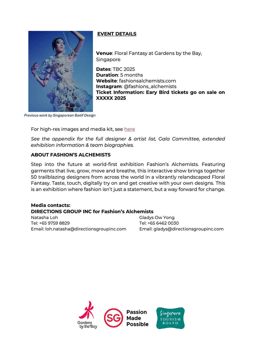 Event details — venue, dates, media